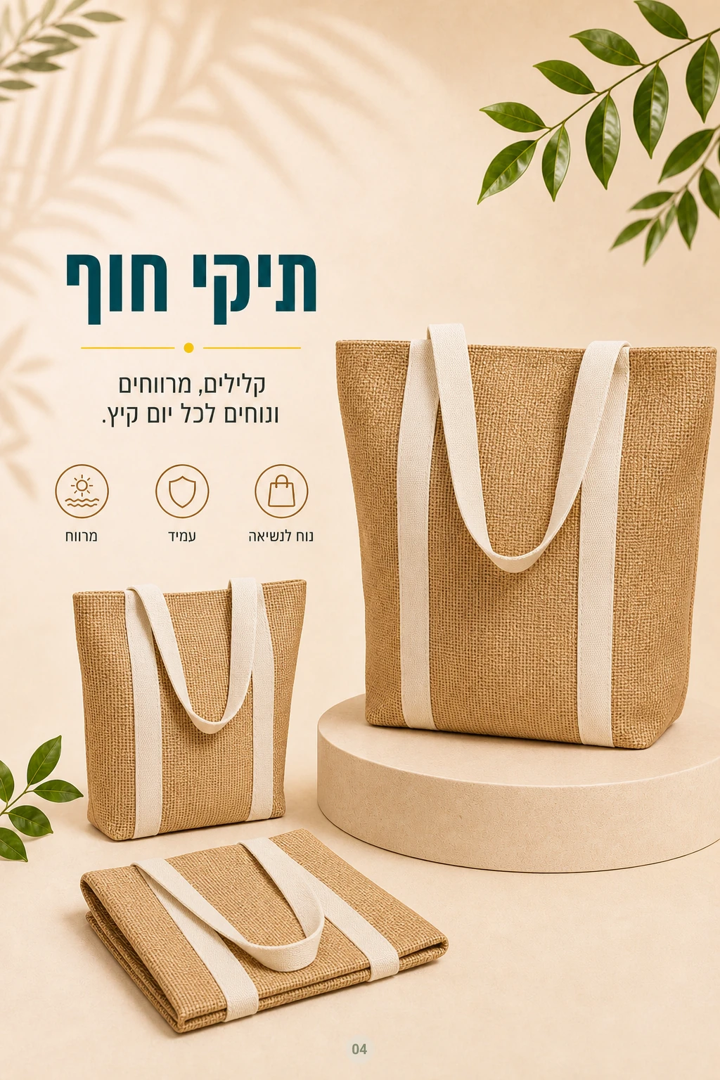 עמוד קטגוריה תיקי חוף